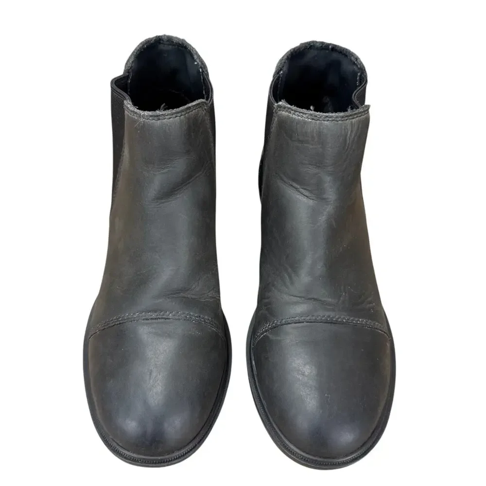 SOREL Evie II Chelsea Boots Womens 7 Black Waterproof Suede NL5020